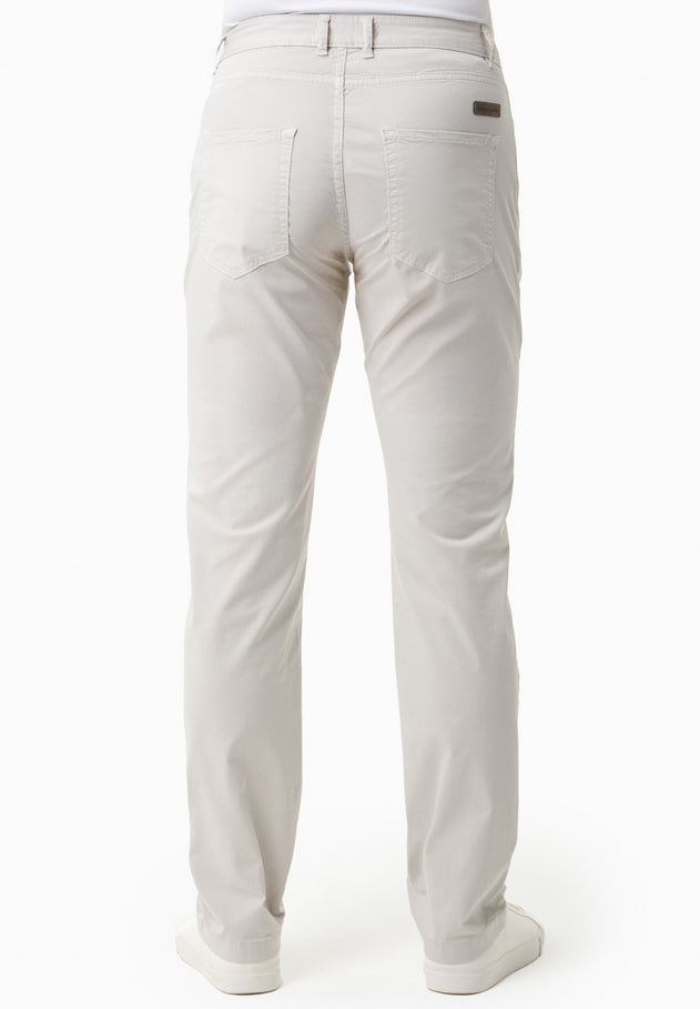 Men's Regular-Fit Organic Cotton Trousers Light Grey