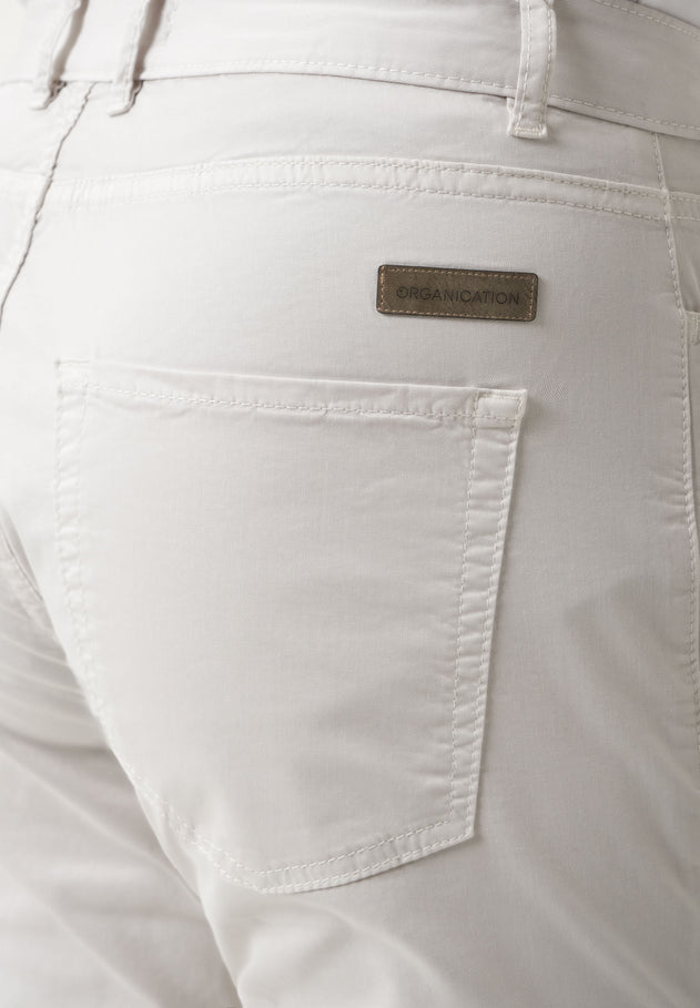 Men's Regular-Fit Organic Cotton Trousers Light Grey