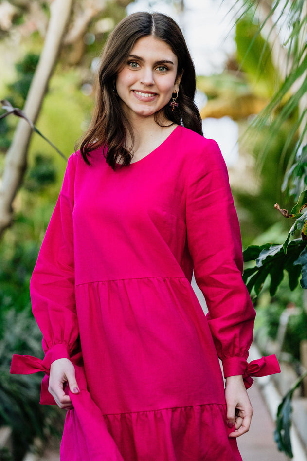 Hailey Dress Peacock Pink