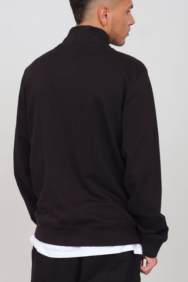 Gauze Sweatshirt With A Zipper Military Green