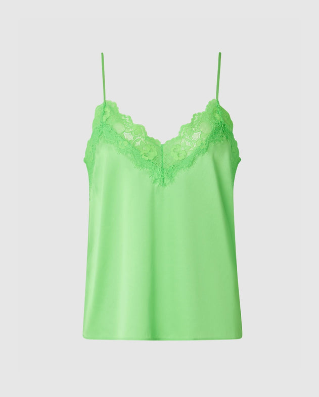 Silk Lace Camisole Mint Green