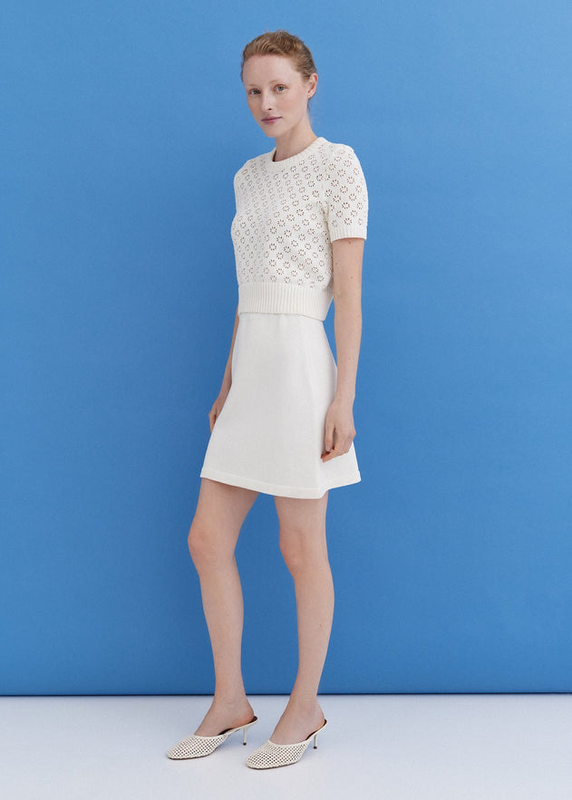 Knitted Cotton Mini Skirt Lily
