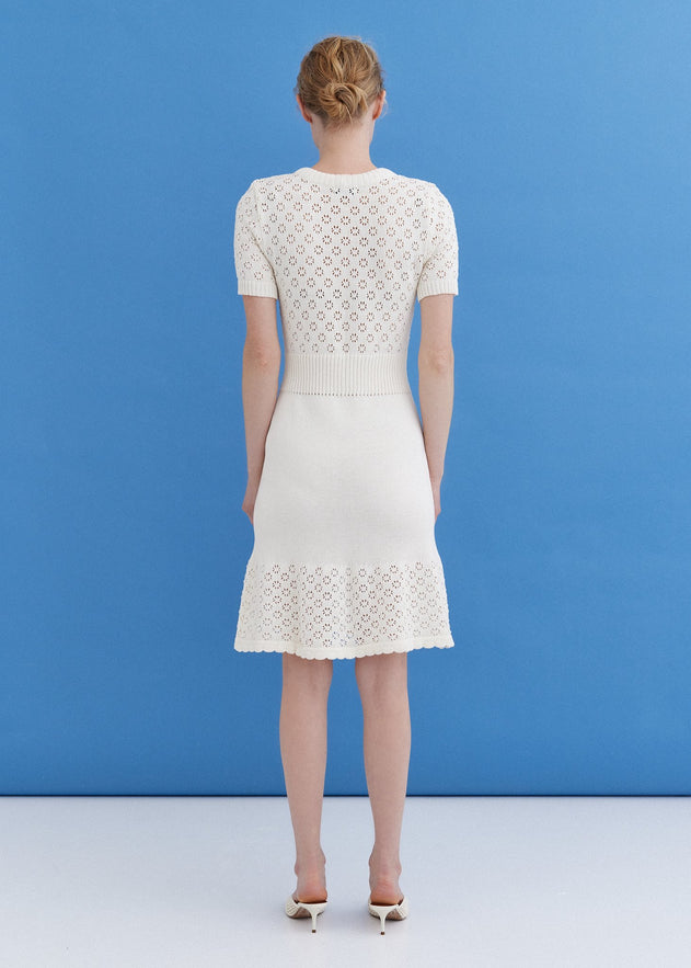 Knitted Cotton Lace Dress Lily