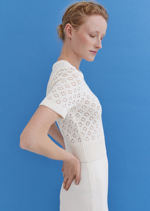 Knitted Cotton Lace Dress Lily