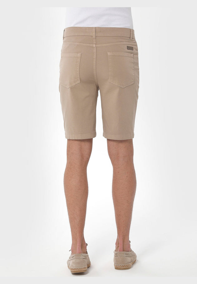 Men's Five-Pocket Organic Cotton Shorts Beige