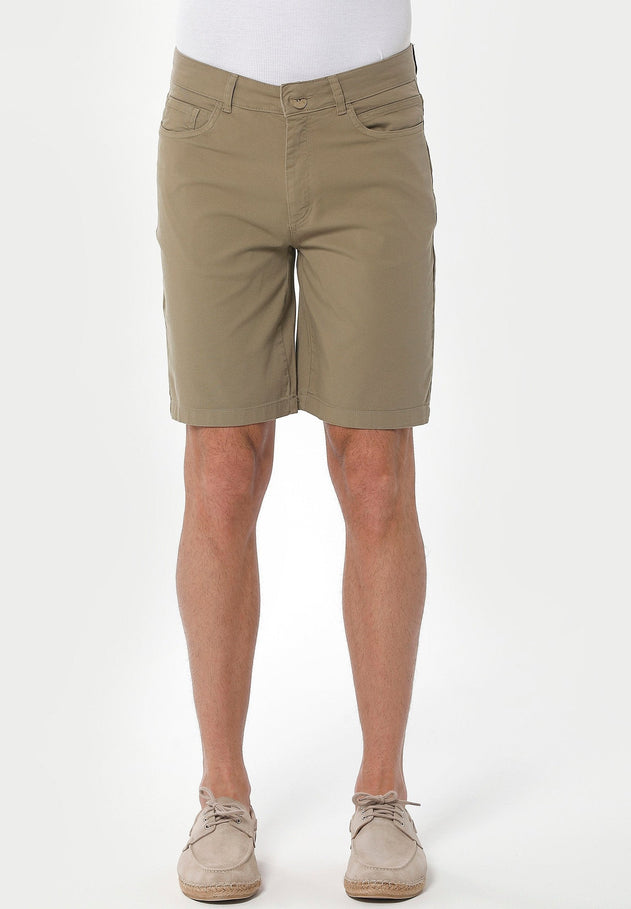 Men's Five-Pocket Organic Cotton Shorts Olive