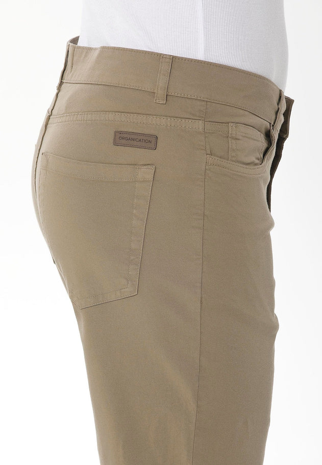 Men's Five-Pocket Organic Cotton Shorts Olive