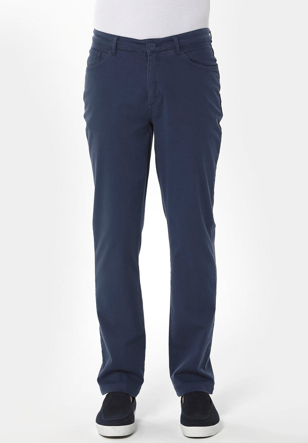 Men's Five-Pocket Organic Cotton Trousers Navy