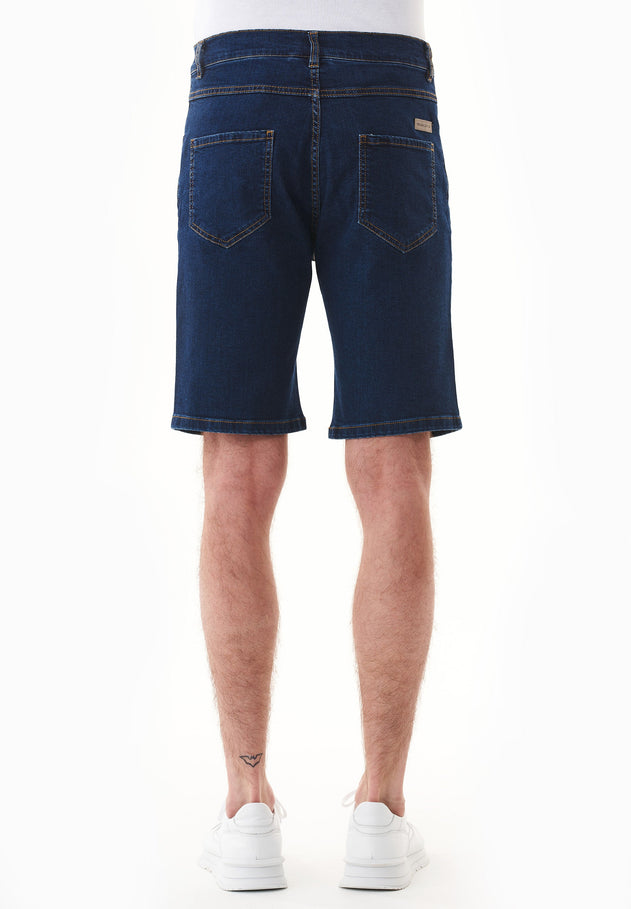 Men's Organic Cotton Denim Shorts Mid Blue