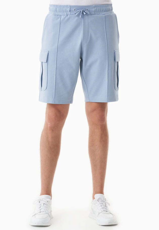 Men's Piqué Cargo Sweatshorts Ice Blue