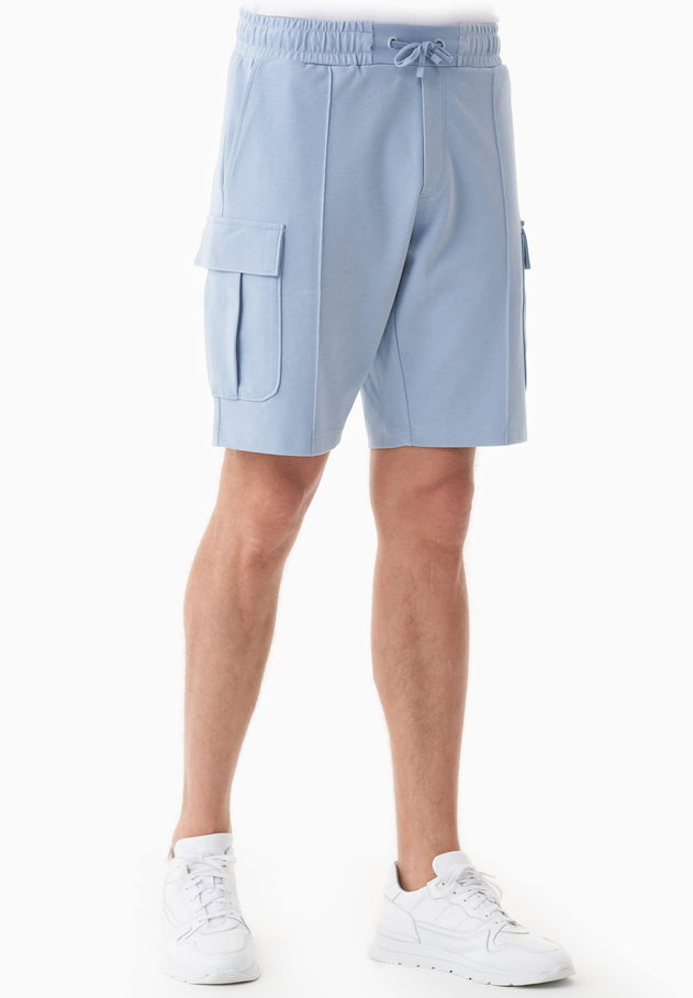 Men's Piqué Cargo Sweatshorts Ice Blue