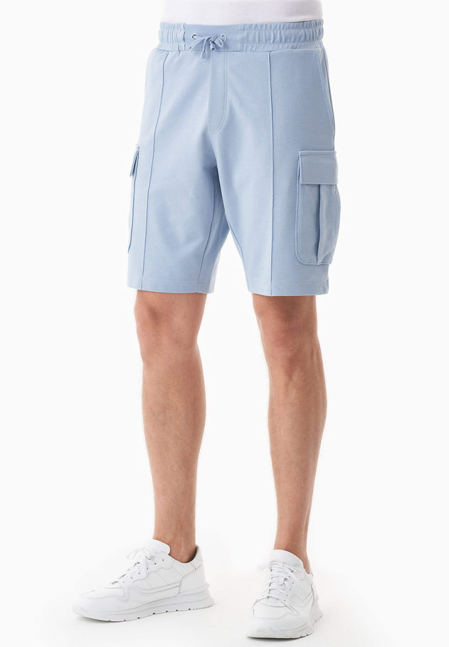 Men's Piqué Cargo Sweatshorts Ice Blue