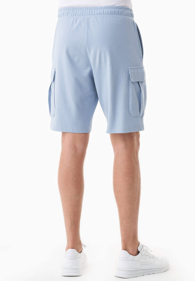 Men's Piqué Cargo Sweatshorts Ice Blue
