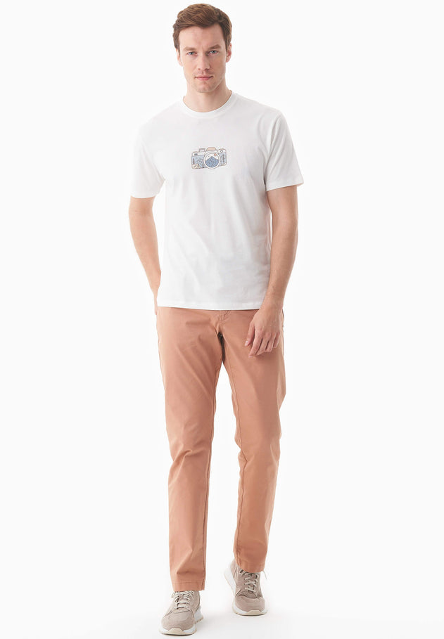 Men's Camera Organic Cotton T-Shirt Off White