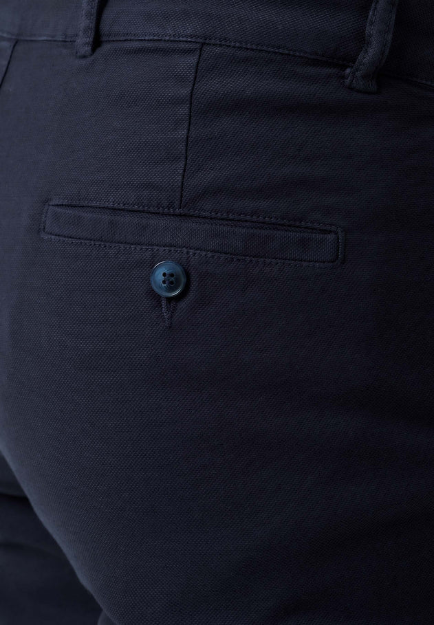 Men's Regular-Fit Organic Cotton Trousers Dark Navy