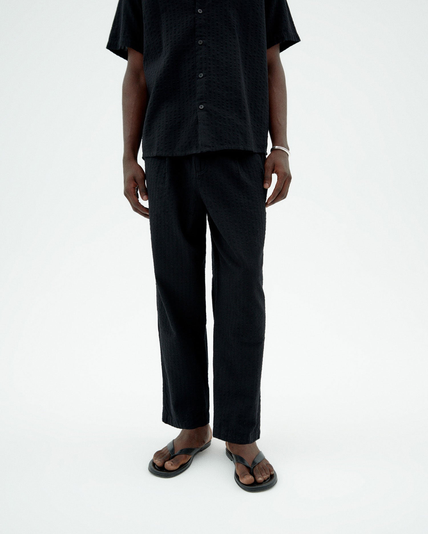 Luc Pants Seersucker Black