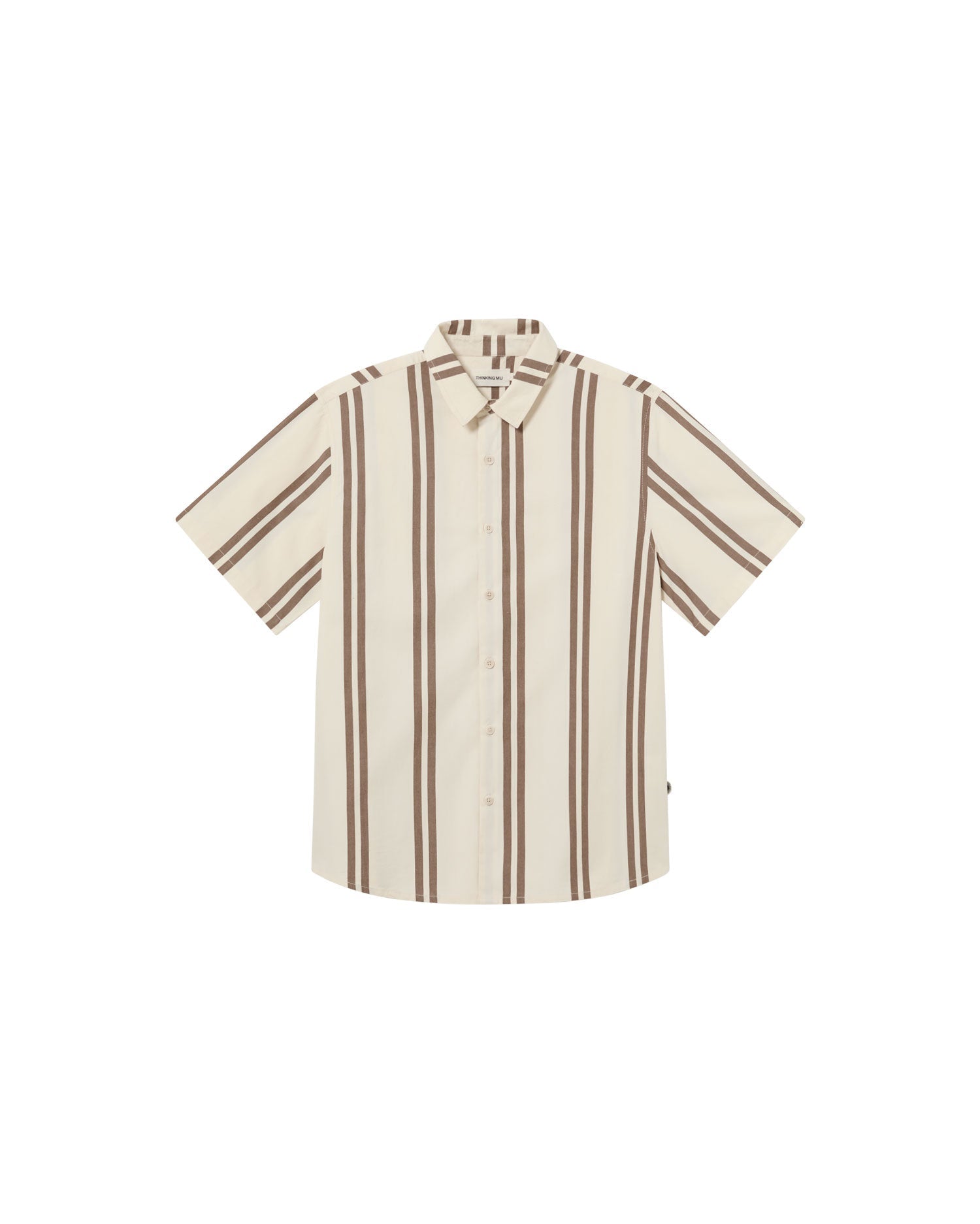 Tom Button-Up Shirt Brown Stripes