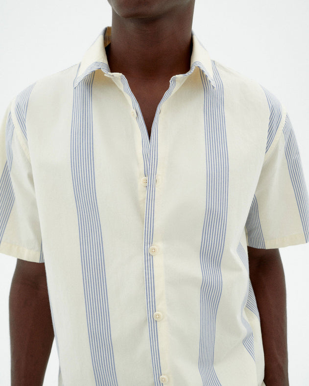 Tom Button-Up Shirt Blue Stripes