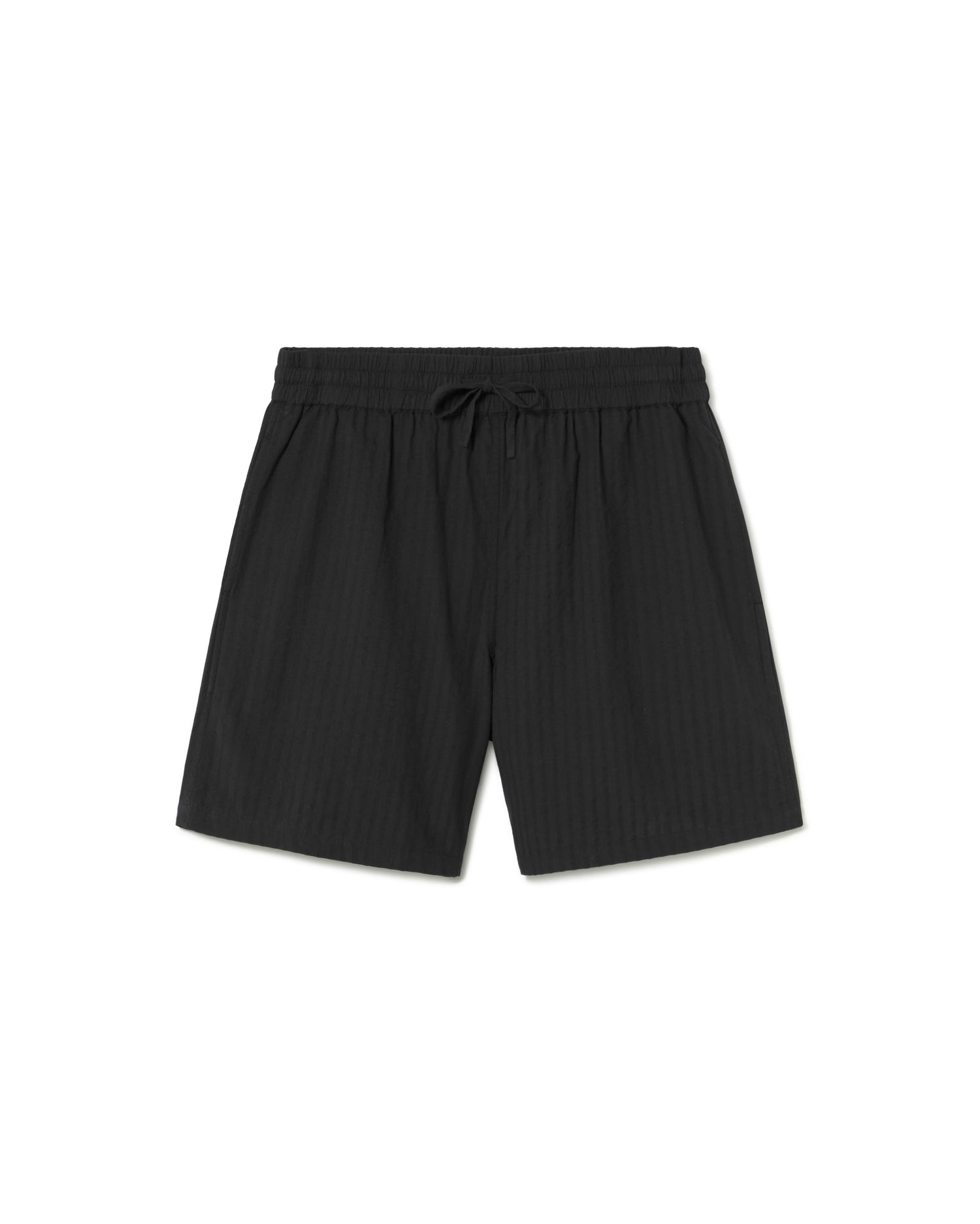 Henry Bermuda Shorts Seersucker Black