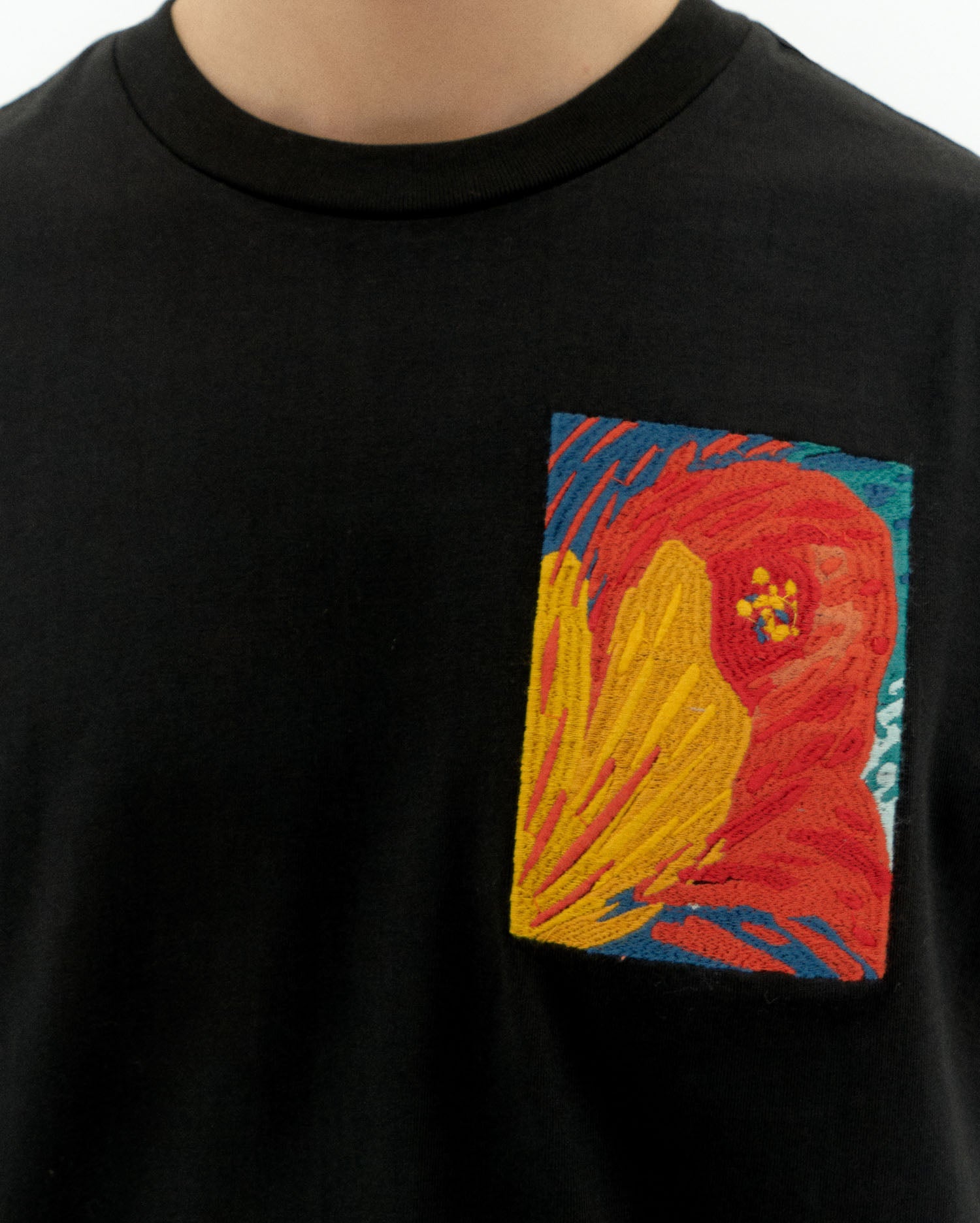 Men's Zach Embroidered T-Shirt Black