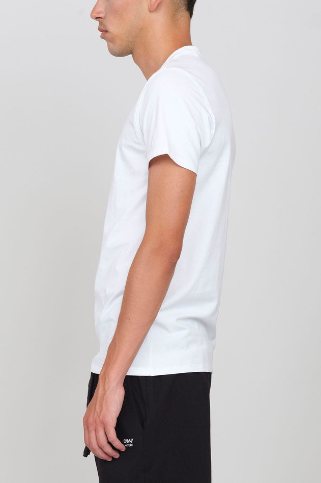 Stretch Jersey V-Neck T-Shirt Blue