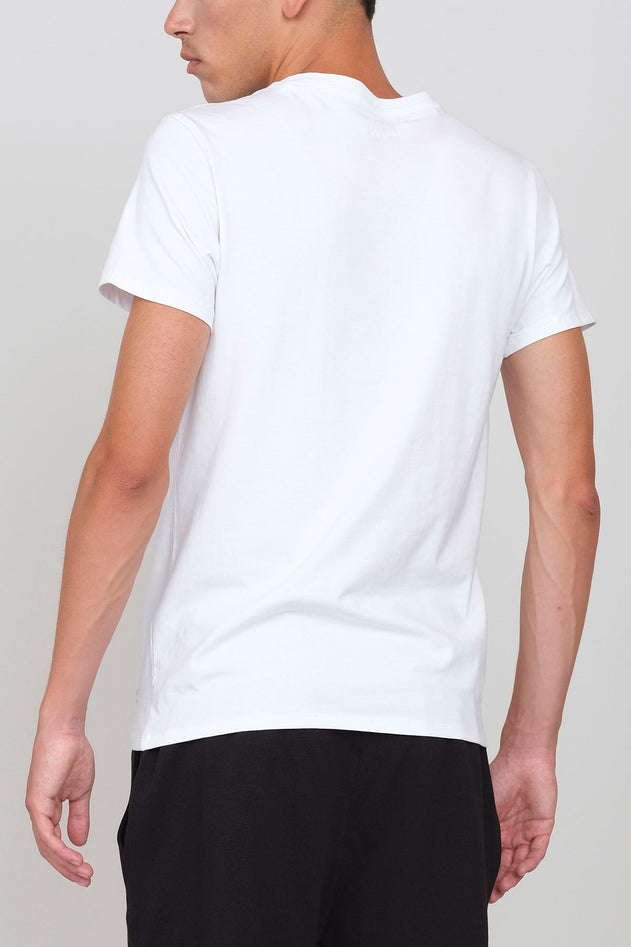 Stretch Jersey V-Neck T-Shirt Blue