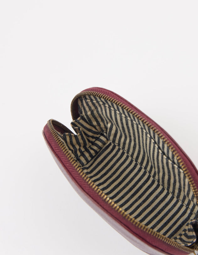 Make up Case Small Soft Grain Dark Cherry