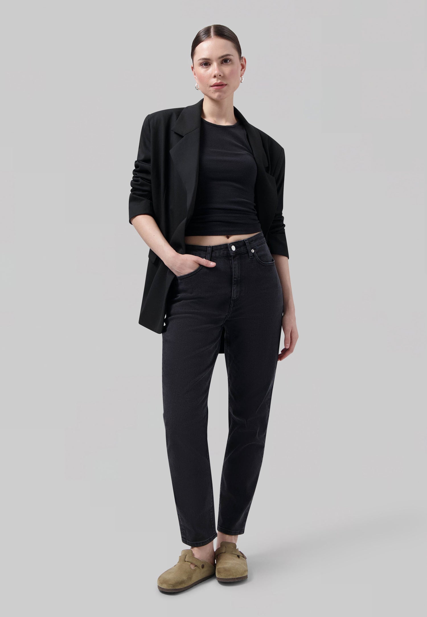 Mams High Tapered Jeans Stone Black