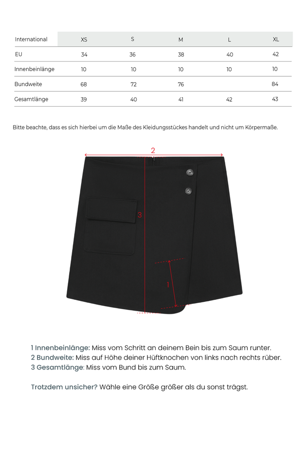 Organic Cotton Skort Black