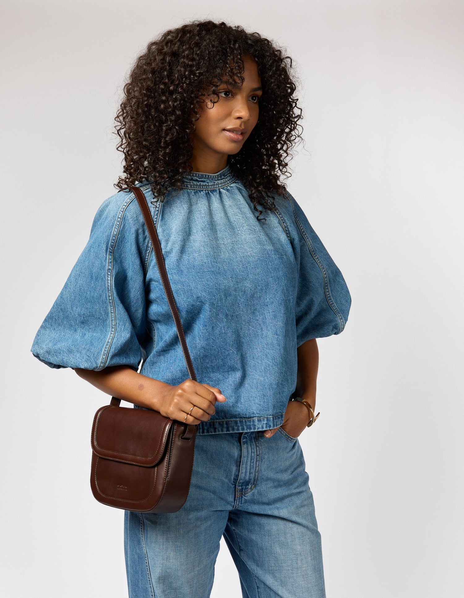 Nina Bag Classic Leather Chocolate Brown