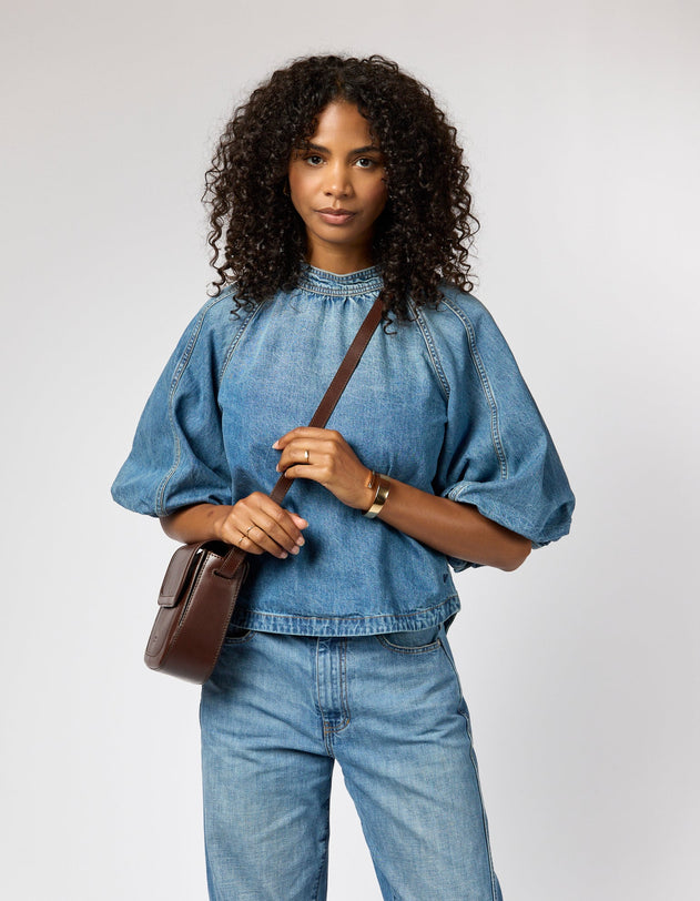 Nina Bag Classic Leather Chocolate Brown