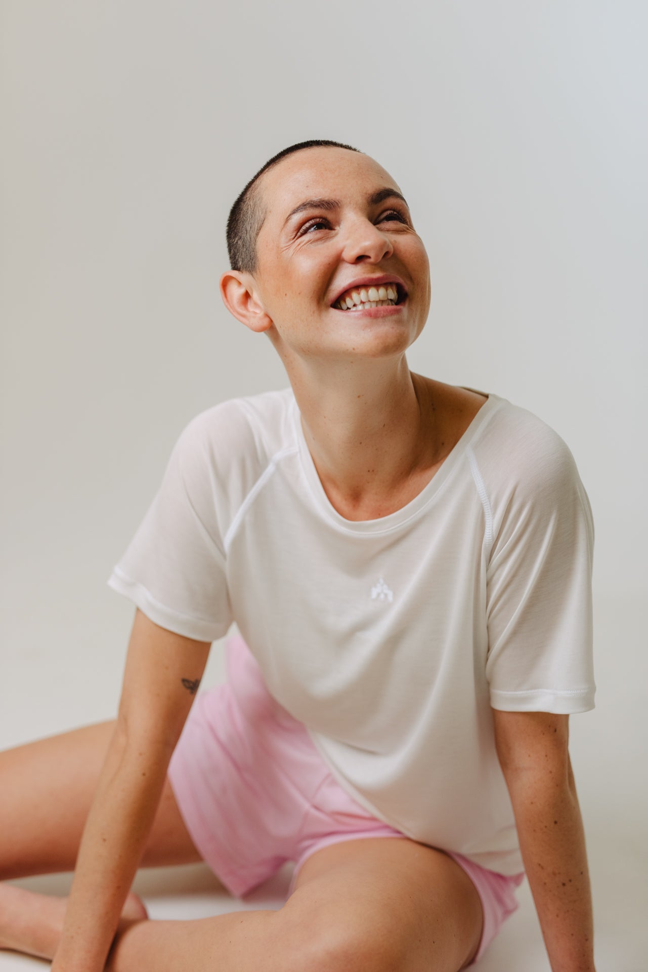 Relaxed Fit Tech T-Shirt Off White