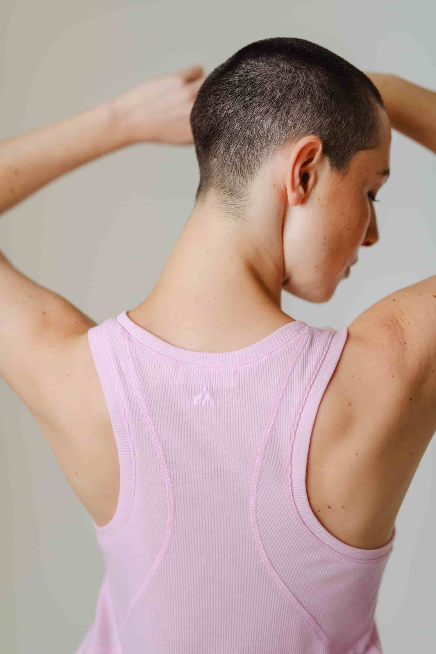 Ribbed Tech Tank Top Candy Pink