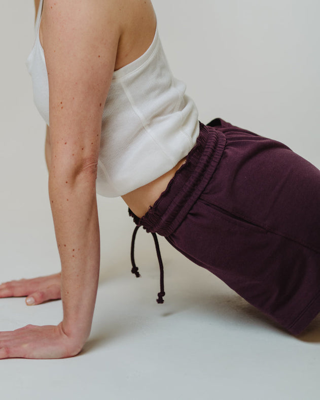 Front Label Relaxed Fit Tech Shorts Violet Black