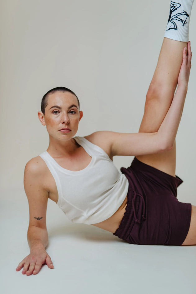 Relaxed Fit Tech Shorts Violet Black