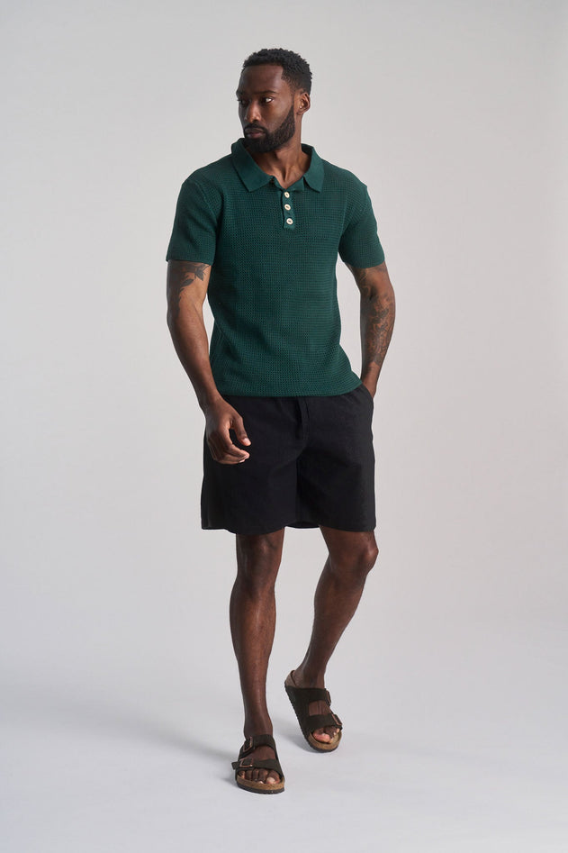 Jerry Linen/Cotton Shorts Black