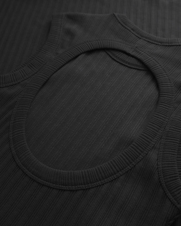 Open Back Dress True Black