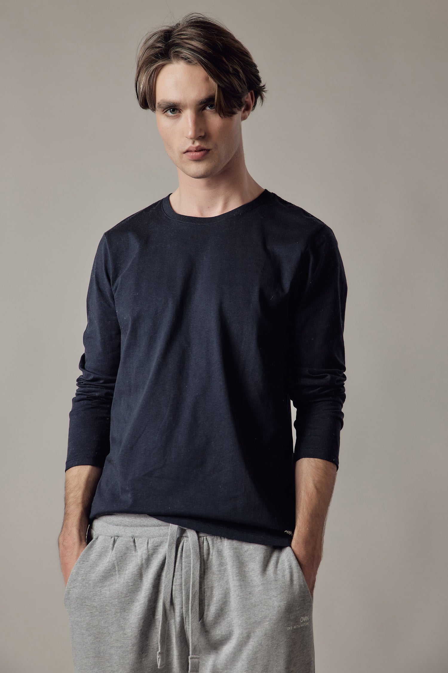 Long Sleeve Crewneck T-Shirt Black