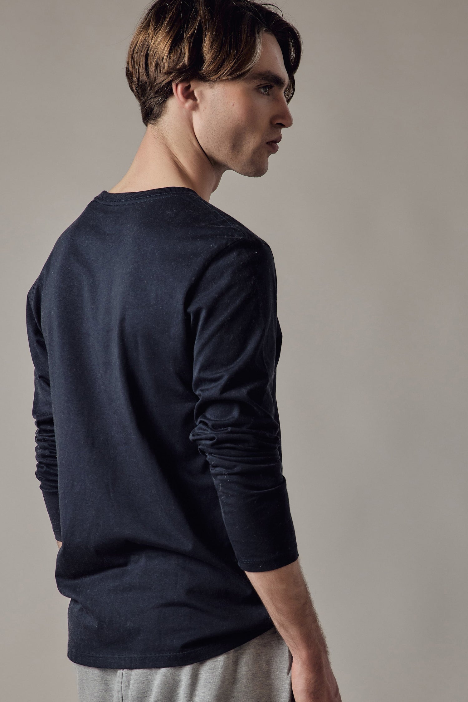 Long Sleeve Crewneck T-Shirt Black