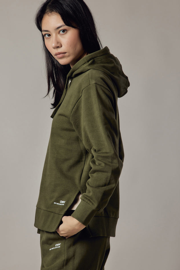 Women's Hoodie Sweatshirt With Side Slits