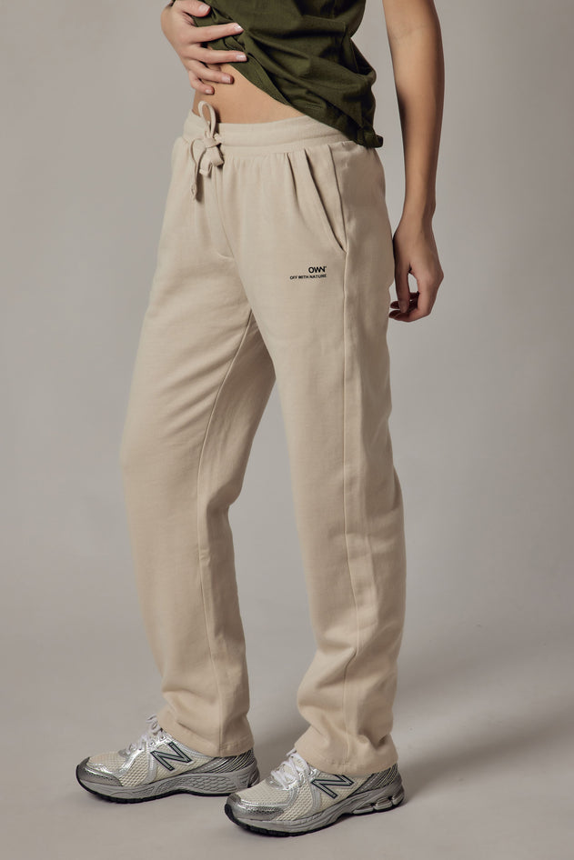 Women's Straight Gauzy Joggers Black