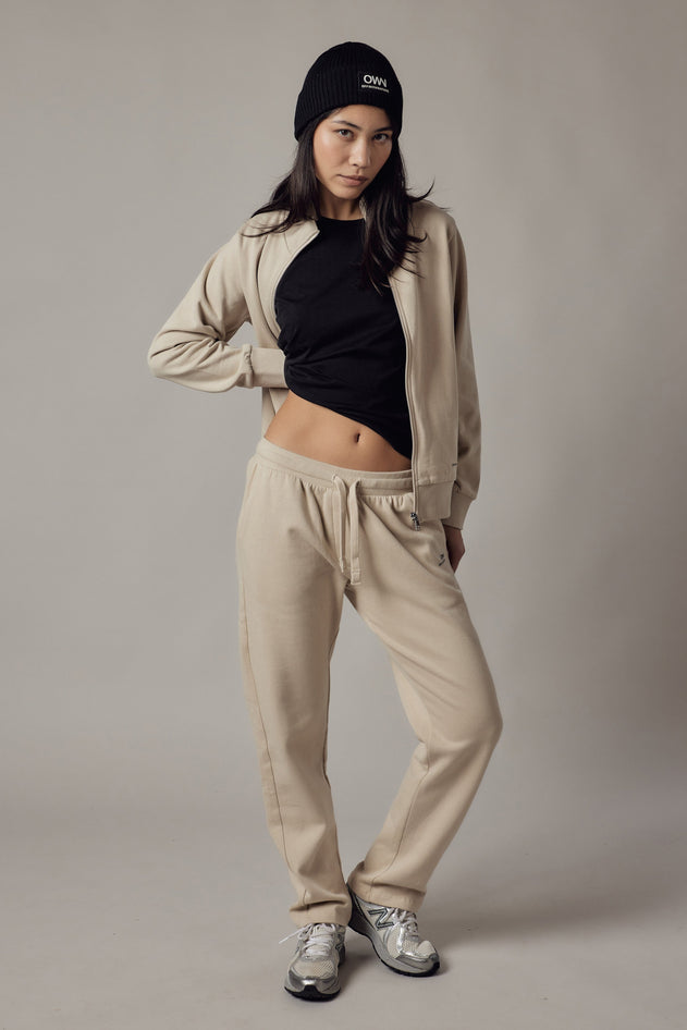 Women's Sweatshirt With A Zipper Grey