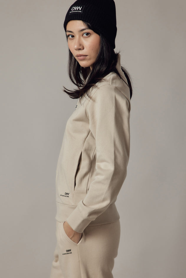 Women's Sweatshirt With A Zipper Grey