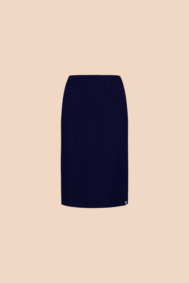 Comfy Pencil Skirt Dark Blue