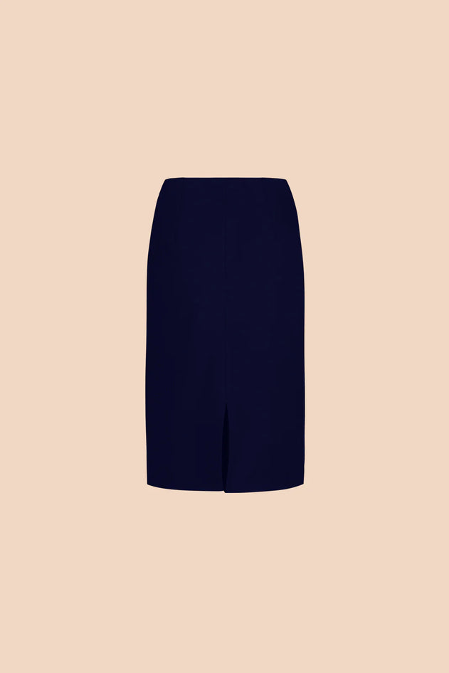 Comfy Pencil Skirt Dark Blue