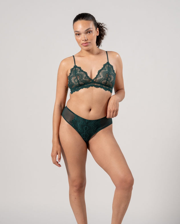 Lace Cheeky Pine Green