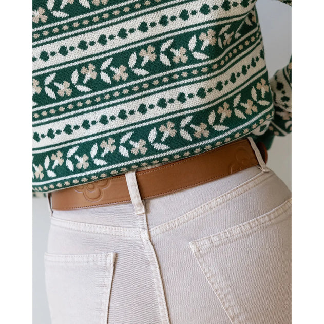 Flower Belt Brown