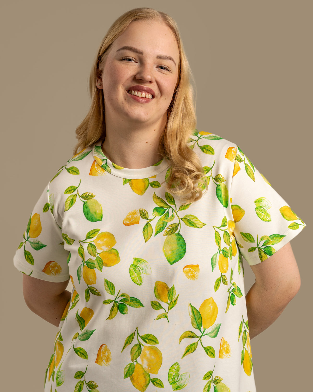 Layered Midi Dress Limone Yellow