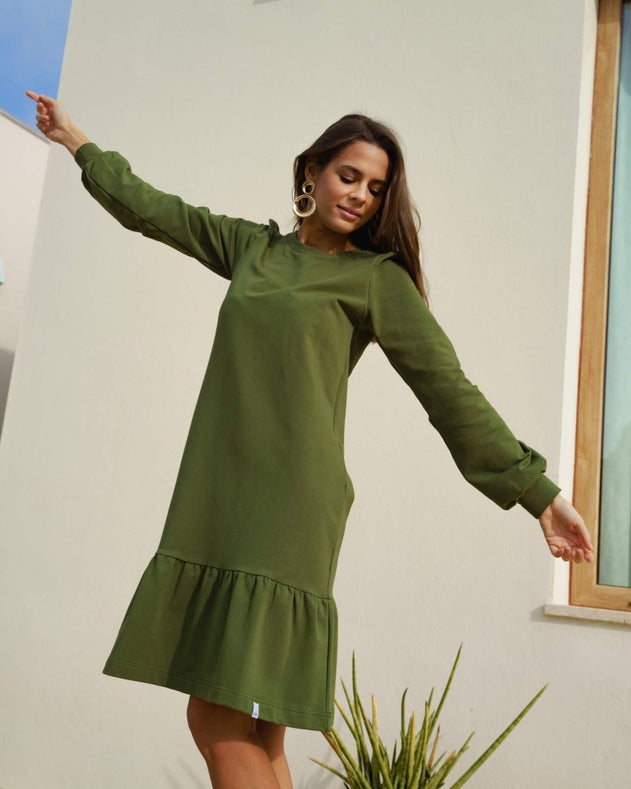 Poppy Dress Chive - IVALO.COM