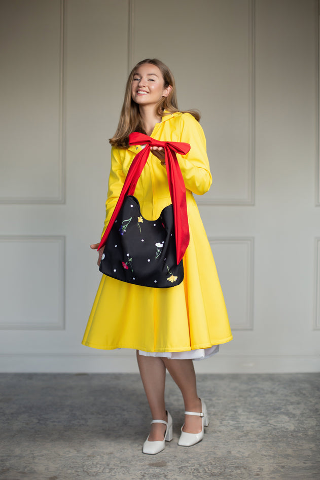 Rainsisters Bow Tote Bag Cosmic Bloom